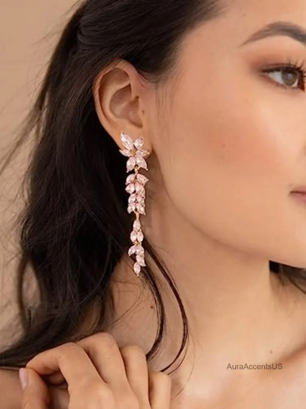 Rhinestone Drop Dangle Earrings Sparkly Crystal Chandelier Bridal Wedding